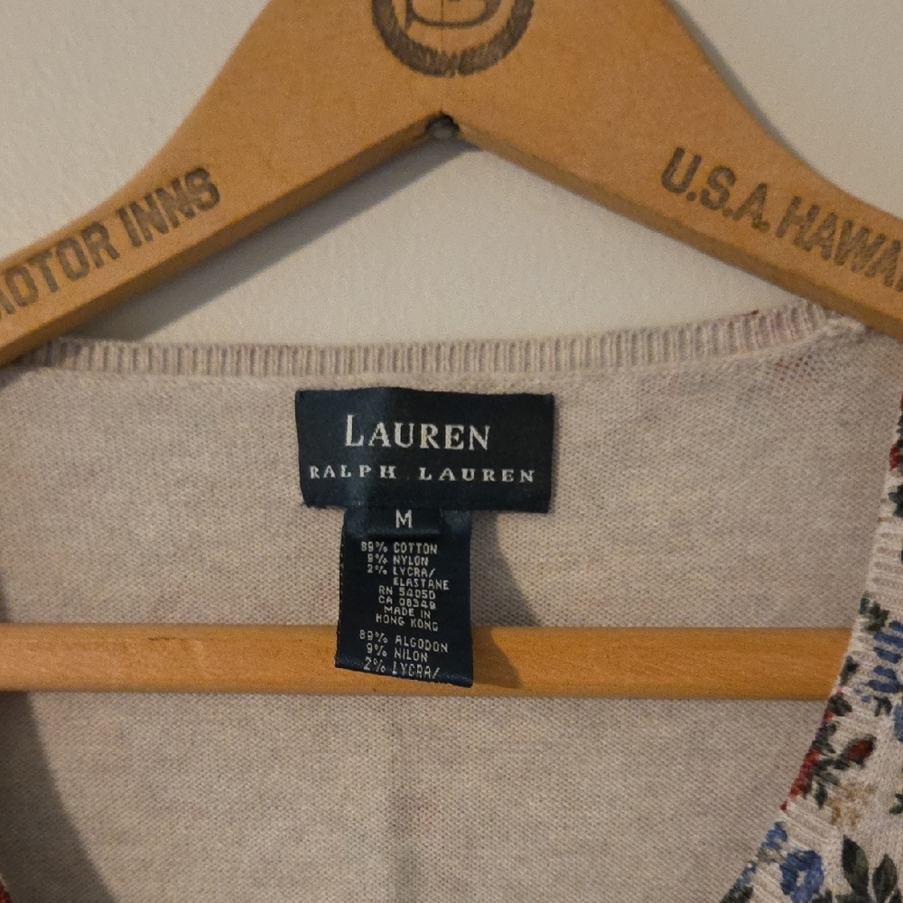 Lauren Ralph Lauren Floral Cardigan And Tank Top - Picture 2 of 7